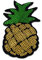 Catch the Patch Ananas Obst Frucht mit Pailletten - (Größe: 8,3 x 4,8 cm) – Patches, Bügelbilder, Aufbügler – zum Aufbügeln oder Aufnähen – Ideal für Kleidung, Rucksäcke