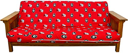 College Covers Everything Comfy Georgia Bulldogs Futon Cover, Full (54 x 76 x 6) Size Fits 6 and 8 Mats