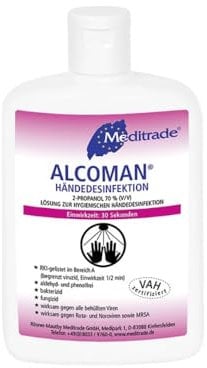 Meditrade 01007D Alcoman Händedesinfektionsmittel, 150 mL Flasche