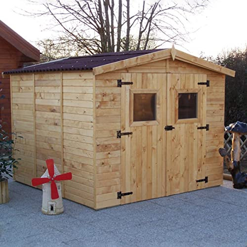 Abri Panneau / 16 mm / surface extérieure : 7,20 m2 / toiture plaques ondulées, plus grande longévité