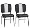 FineBuy 2er Set Esszimmerstuhl American Diner 50er Jahre Retro, Sitzfläche gepolstert mit Rücken-Lehne, Essstuhl