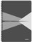 Leitz 44960085 Office Collegeblock A4 liniert, spiralgebunden mit PP Einband Grau