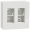 Schneider Electric NU122418 New Unica, Sist. Centralización Caja Empotrar 2 x 4 Módulos, Sin Halógenos, Instalación Fácil - Blanco