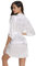 Vlazom Bride Bridesmaid Robes Silk Bridal Party Kimono Robes, Dressing Gown Glitter Bridesmaid Gift for Wedding Party White for Bride(back in Rhinestones) XXL(UK 20-24)