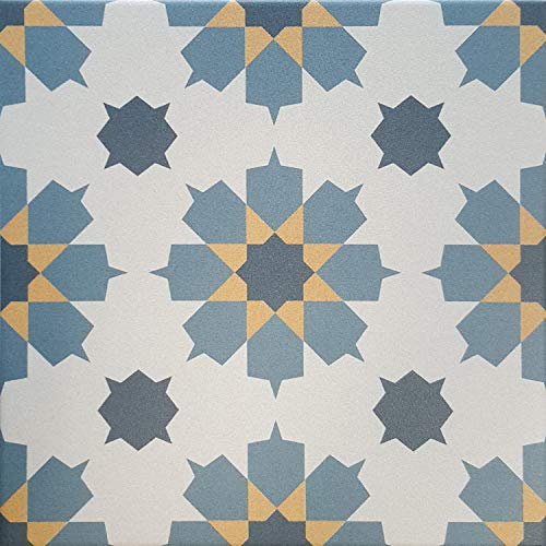 Casa Moro Orientalische Keramik-Fliesen Belal 20x20 cm 1 qm Feinsteinzeug mit Zementoptik | Frostsichere Bodenfliesen & Wandfliesen im Bad & Küche | Schöne Küchenrückwand Badezimmer | FL2036