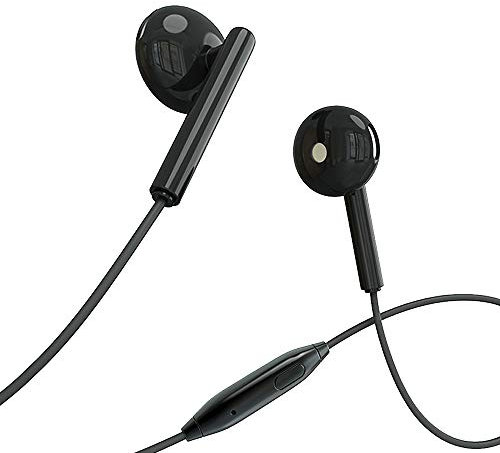 Newtop CF24 Super Bassi HiFi Auriculares Jack 3,5 mm Música Audio Estéreo Universales Micrófono Botón Respuesta Compatible para Móvil Smartphone Nere