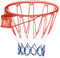 DREAMADE Basketballkorb mit Netz, Hängender Basketballring aus Stahl & Nylonseil, Standard Rim Ø 45 cm, Tür- und Wandmontage, Wetterfest für Indoor & Outdoor, für Erwachsene & Kinder