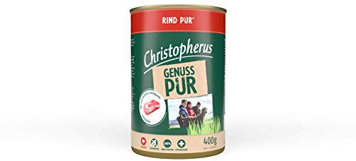 Christopherus PUR, Rind, Vollnahrung für Hunde, Nassfutter, 6 x 400 g