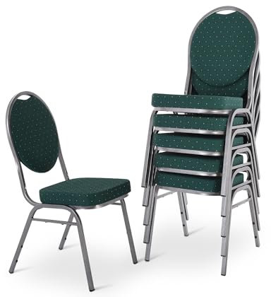 MACOShopde by MACO Möbel Raburg Stapelstuhl 6er Set David - stabil bis 150 kg in GRÜN, Gewerbequalität + stapelbar für: Konferenz, Seminar, Wartezimmer, Bankett, Behörde, Schule/Uni & Gastro/Hotel