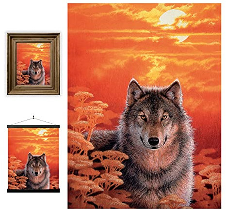 3D LiveLife Linsenförmige Wandkunst Drucke - Blick von Deluxebase. Ungerahmtes 3D Wolf Poster. Perfekter Wandfüller. Original kunstwerk lizenziert von bekannt künstler, Joh Naito