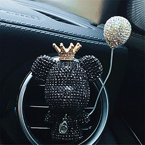 YIANK Auto Strass Lufterfrischer Zubehör, Auto Dekoration High-End Goddess, Schöne Bling Innenraum (Schwarz)