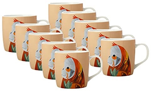 10er SET Maxwell & Williams Becher Orang-Utan PETE CROMER Geschenkbox, Porzellan, DX0914