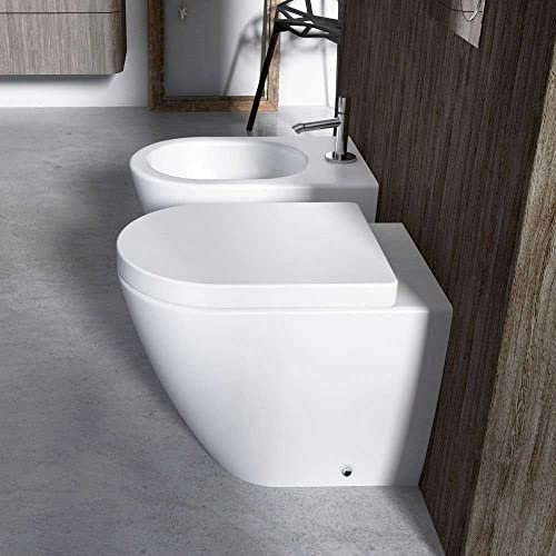Althea Cover aus weißer Keramik + Bidet + Soft-Close-Sitz