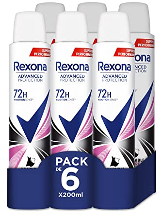 Rexona Advance Protection Invisible Pure 72h Deosol für Damen, 200 ml, 6 Stück