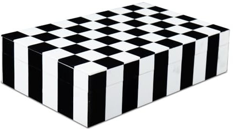 Handicrafts Home Handmade Puzzle Collection Decorative Jewelry Box Organizer – Keepsakes, Trinkets, and Home Decor – Antique Coffee Table Storage, Memory Box, Farmhouse Style Decor Check, 10x6x2.5