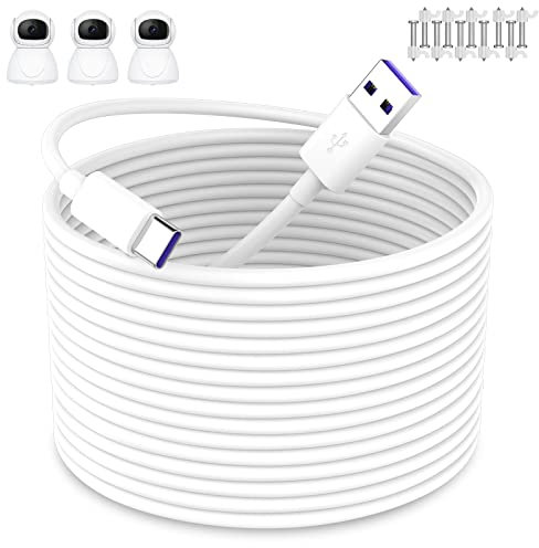 USB C Kabel 10m,Typ C Ladekabel für Xiaomi Mi Wireless Outdoor Security Camera 1080p,Power Extension USB C Ladekabel für Xiaomi Mi Camera 2K Magnetic Mount,Netzteil Stromkabel für Sicherheitskamera