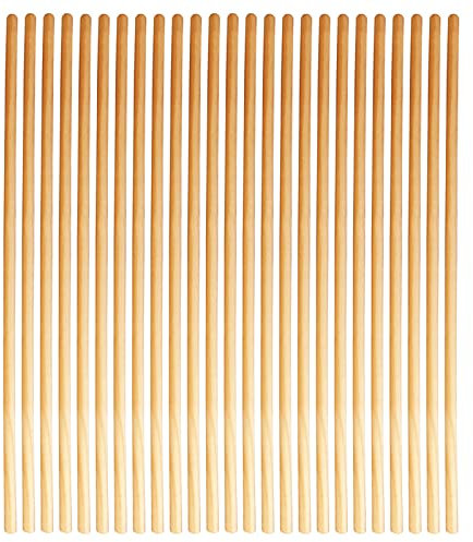 EDS Wooden Broom Handle Stick 4ft (48 inches) Long x 15/16 (23/24mm) Diameter Mop Broomstick Pole (Pack of 25)