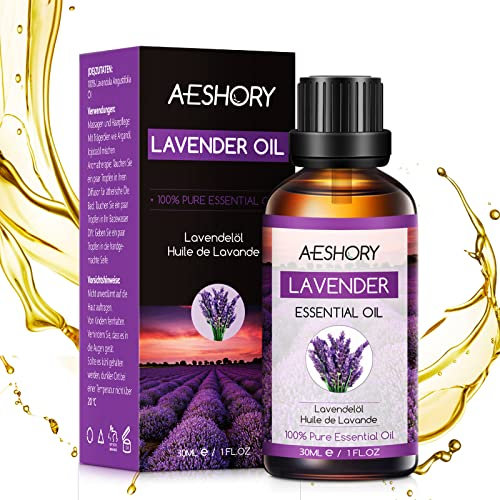 AESHORY Lavendelöl 30ML 100% Rein Natürlich Lavendelöl Ätherische Öle Lavendel Duftöl für Diffuser, Aromatherapie, Massage, Schlafhilfe, Naturkosmetik