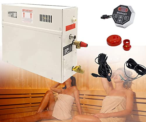 HUMNZR Generatore di Vapore per Doccia, 3kw, 4.5kw, 6kw, 8kw, 9kw, 10.5kw, 12kw Generatore di Vapore Autosvuotante Commerciale Sistema Doccia Generatore di Bagni di Vapore Domestici,4.5KW-220V