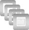 JJWNMLL 4 Pcs Light Switch Cover Plates,Light Switch Surround,Surround Single Light Switch Cover,Switch Sticker Cover,WallFor Home Wall Switch Decoration (Silvery, 8.6cm*8.6cm)
