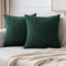 MIULEE Kordsamt Kissenbezug Kissenbezüge Dekorative Kissenhülle Moderne Sofakissen Kissen Dekokissen Couchkissen Zierkissen Weicher für Sofa Wohnzimmer 2er Set 50x50 cm Dunkelgrün