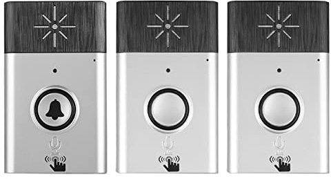 Voz Inalámbrica Inteligente, Sistema de Control de Acceso de Timbre, Intercomunicador de Puerta, Sistema de Intercomunicación, Puerta Interior y Exterior BellSilver (Plata)