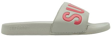 Superdry Femme Code Core Vegan Pool Slide Tongues, Beige Rosa Rojo, Small