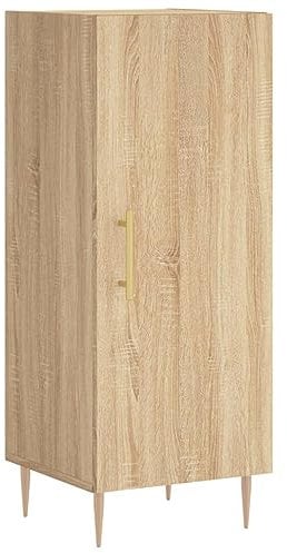 Homvdxl Schlank & Schmal, Badezimmerschrank für kleinen Raum, Eckaufbewahrungseinheit mit Tür, Konsolentisch, schmaler Vitrine mit Schrank - Modern | Braun