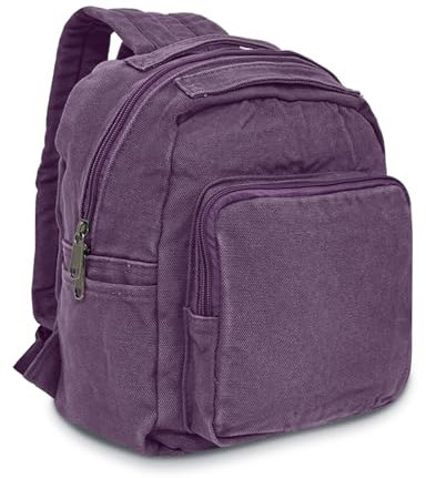 Boziee Klein Rucksack Damen Canvas Cityrucksack Rucksäcke Daypacks,Rucksackhandtaschen Kinderrucksäcke für Schule Travel Arbeit Damen Mädchen Teenager Unisex (Canvas, Lila)
