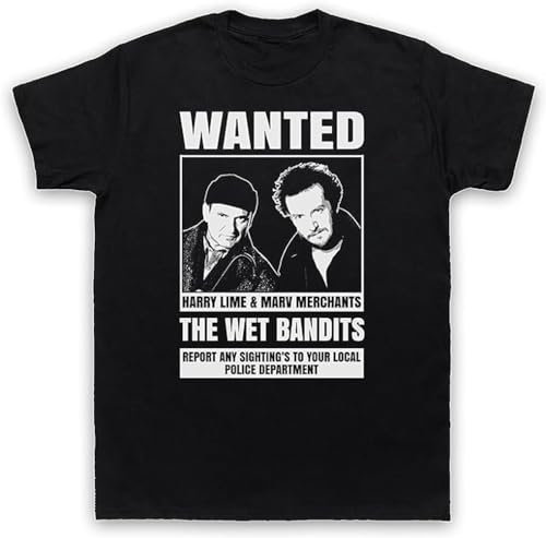 My Icon Art & Clothing Home The Wet Bandits Al Wanted Poster Mens T-Shirt Black Black XXLBlackXXL