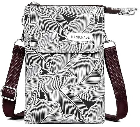 Vulevirtue Umhängetasche Damen, Crossbody Bag für Handy und Geldbörse - Kleine Handytasche Zum Umhängen (Schwarz)