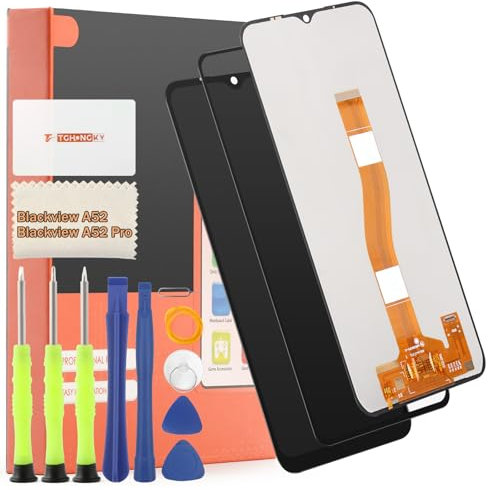 TGHongKy Display für Blackview A52 Bildschirm Ersatz für Blackview A52 Pro/Wave 6C LCD Ersatz Sensor Glas Touchscreen-Digitalisierer Panel Assembly mit Reparaturwerkzeug - [Schwarz]