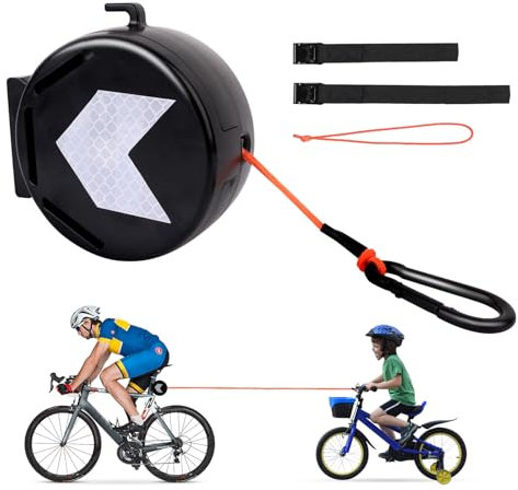 Abschleppseil Fahrrad Kinder-2 M Einziehbares Fahrrad Zugseil, 264 lbs Tragkraft Einziehbares Eltern Traktionsseil für Kinder MTB Bike