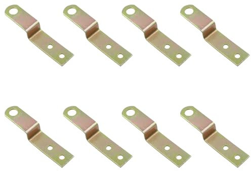8PCS Door Barricade Brackets, 10mm Height, Z-Brackets, Heavy Duty Z Shaped Brackets, Drop Open Bar Holder Steel Z Bracket, Door Reinforcement, Door Jammer, Tool Hanger for Barn, Shed, Garage