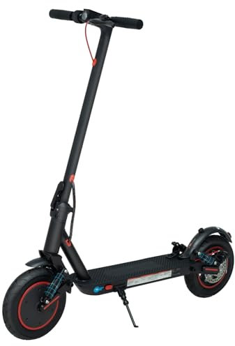 LuvTour E-Scooter ES-S3 PRO, Max. 20km/h, 40km Reichweite, Electric Scooter für Erwachsene Faltbarer Elektroroller mit App, Dual-Bremsen (10 Zoll Luftreifen + Stoßdämpfer,30-35km,Schwarz)