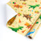WERNNSAI Dinosaurier Geschenkpapier – 1 Rolle Dino Geschenkpapier Geburtstag Kinder Jungen Dinosaurier Geschenk Deko Geburtstagsparty Geschenkpapierrolle Metallfolien mit Schnittlinie 43 cm x 10 m