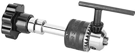 Drill Chuck Adapter, Drill Bit Adapter Aluminum Alloy Large Chuck Hand Twisted Drill 0.5mm-6.5mm Clamping Range Drill Adapter for Drilling Wood, Horn, Olive, Walnut, Plastic