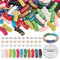 arricraft 187 Stück Acryl Röhrenperlen 11 Farbe Gebogene Röhre Mit Glitzer Acryl Bambus Röhrenperlen Nudelperlen Armreif Röhrenperlen Für DIY Armbänder Halsketten Perlenherstellung Schmuck