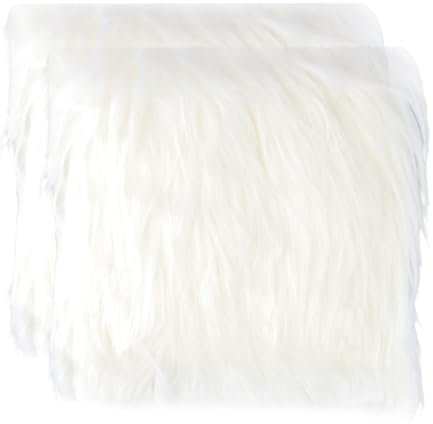 2 Pezzi Tessuto In Pelliccia Finta, Pelliccia Sintetica, Pelliccia Finta, Quadrato In Peluche Toppa In Pelliccia Finta Artigianale Per La Fodera Della Sedia Con Cuscino, Barba Per Gnomi Fai Da Te