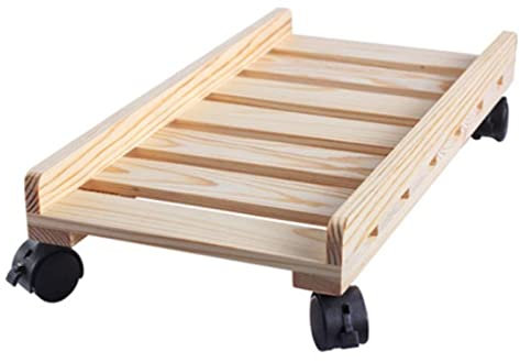 Soporte para CPU Soporte de madera for torre de PC, soporte rodante for CPU con ruedas giratorias de bloqueo, caja de host for PC de escritorio móvil, soporte for CPU de piso debajo del escritorio Caj