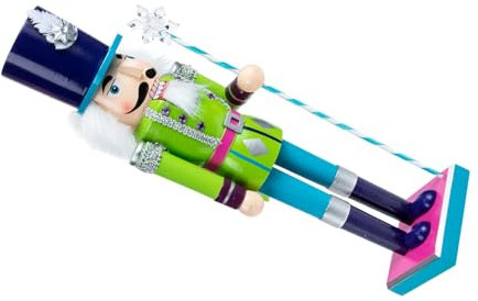 COLLBATH Schiaccianoci in Legno Di Natale Soldato Schiaccianoci Da Tavolo Decorazione Natalizia