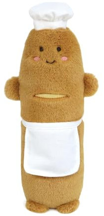 MON AMI Baguette The Chef - Juguete de peluche de pan suave de 9 pulgadas, adorable muñeca de chef con sombrero y delantal, juguete perfecto para acurrucarse, para niños pequeños y niños