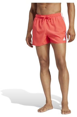 adidas 3-Stripes 3-inch Costumi da Bagno, Rosso, L Uomo