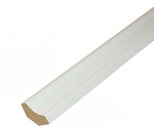Scotia Beading Flooring MDF Laminate Skirting Cladder 2.4m (10 Lengths) 25 Colours Available (White)