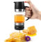 WPPQWP Honigspender Tropffrei Glas, 300 ml Honigglas, Honigtopf mit Griff für Honig und Siru (Schwarz)