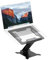 PureMounts Laptop Ständer Höhenverstellbarer, Faltbarer & Ergonomischer Notebookhalter für Home Office, Stufenlos Verstellbarer Aluminium Laptopständer mit Belüftung & Anti-Rutsch-Pads, Schwarz