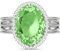Linawe Peridot Grün Ring Verstellbar, Moissanite Ringe Silber Damenring Modeschmuck, Statement Ring mit Türkis Stein, Silberring Fingerring Diamant Ring, Vintage Boho Schmuck Weißgold
