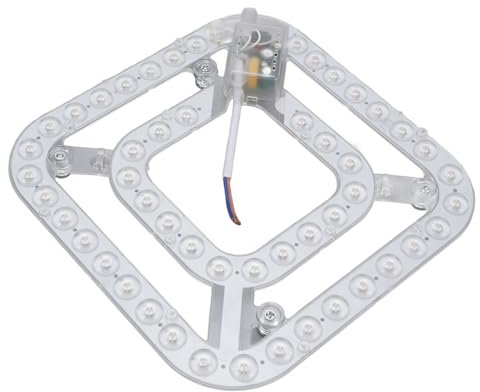Mumusuki Reemplazo de Luz del Ventilador de Techo, Panel LED 3 Temperaturas de Color PC Aluminio Hard Wired Garden Light Lámpara
