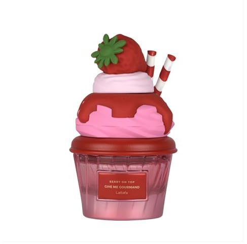 Lattafa Berry On Top Eau de Parfum, Give Me Gourmand Collection - Fruity Berry & Vanilla Cream Scent, Spray Form, Unisex Perfume 75ml
