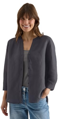 Cecil Bluse mit Split Neck aus Leinenmix